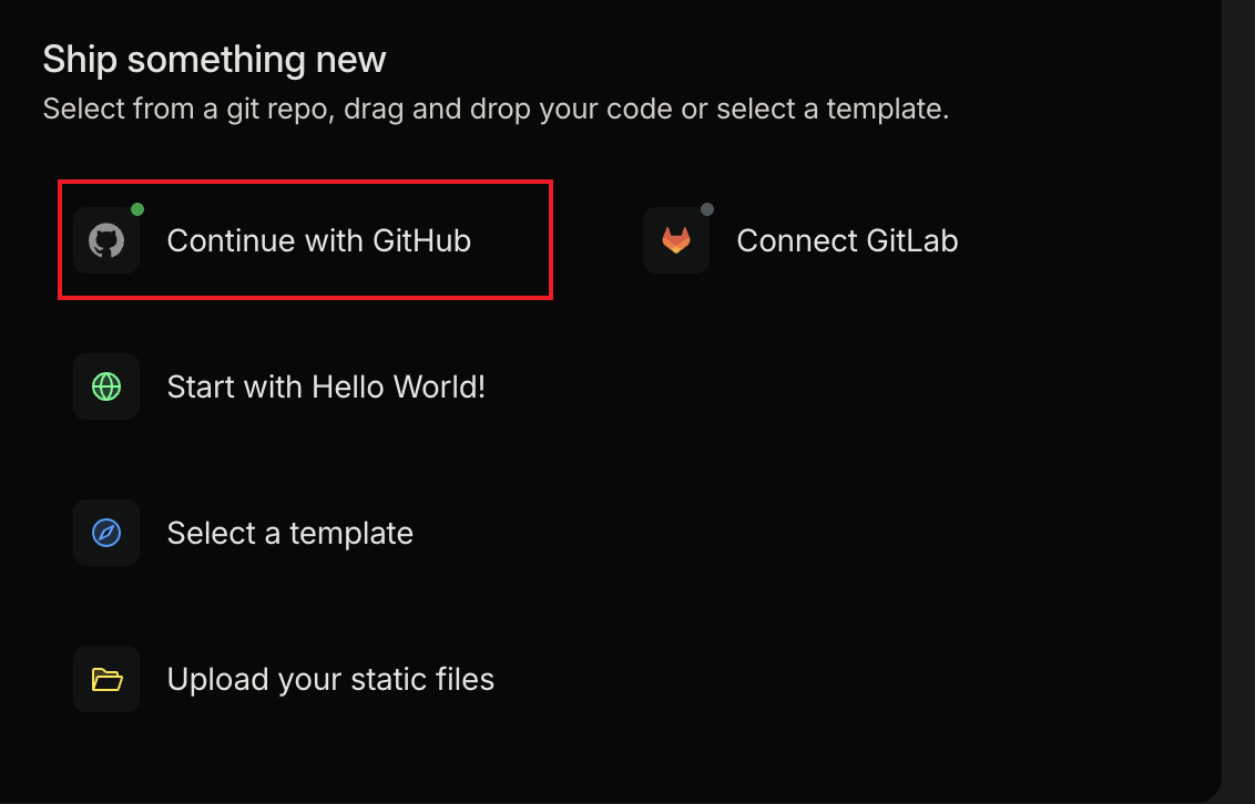 选择连接 GitHub