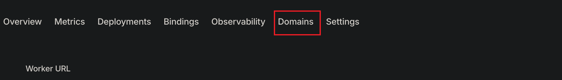 选择 Domains 选项卡